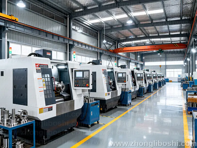 精密机械加工车间,数控车床阵列实拍图