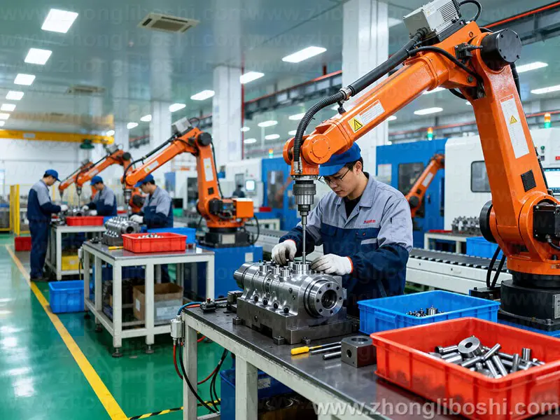 精密机械加工车间图，数控车床阵列实拍图