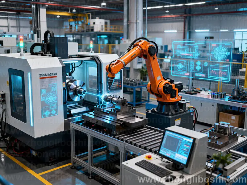 精密机械加工车间-数控车床阵列实拍图