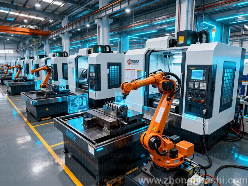 精密机械加工车间-数控车床阵列实拍图